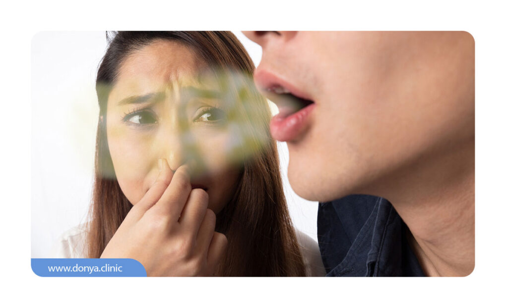 تصویری از بوی بد دهان