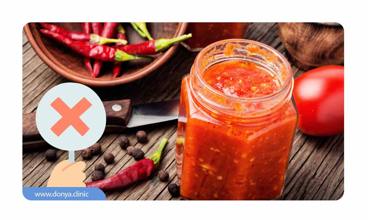 تصویر ممنوعیت صرف غذاهای تند